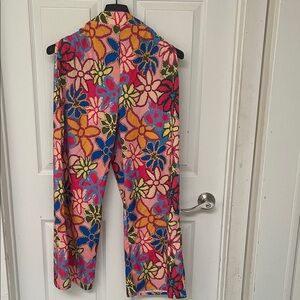 SHEIN Colorful Floral Wide Leg Pants